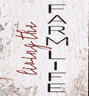 Living The Farm Life White Leaner